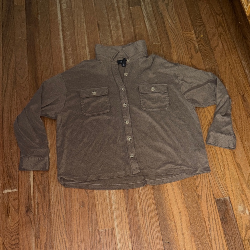 Brown Button-Up Shirt